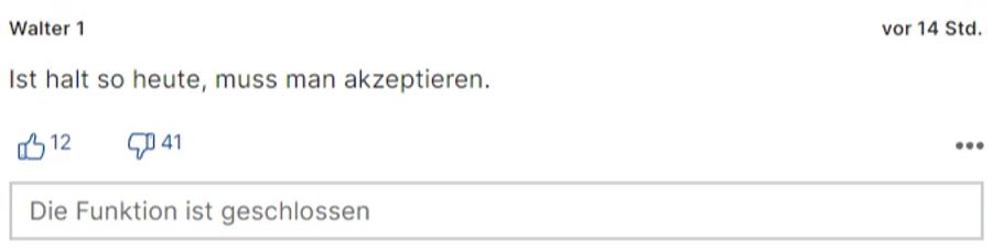 «Walter 1» sieht's gelassen: Heute sei das eben einfach so.