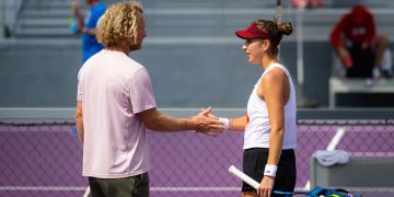 Tursunow mit Belinda Bencic