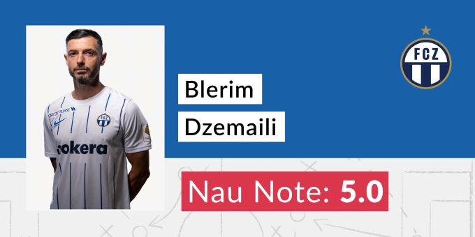 Die Note für Blerim Dzemaili vom FC Zürich. Dzemaili