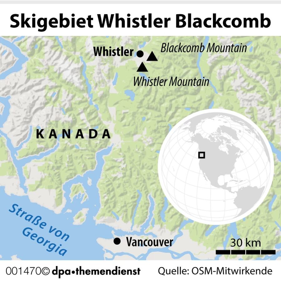 Whistler Blackcomb Grafik Nordamerika