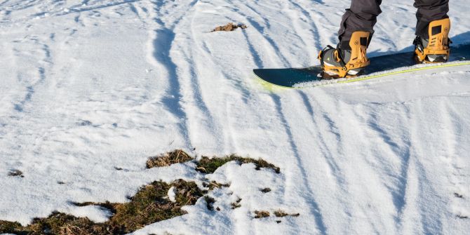 Schneemangel im Skigebiet