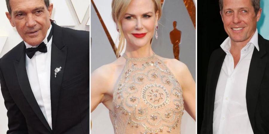 Antonio Banderas, Nicole Kidman und Hugh Grant (v. l.) werden in diesem Jahr die Oscars verleihen.