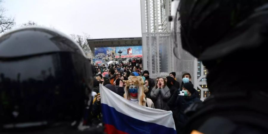 Protest am Samstag in Moskau