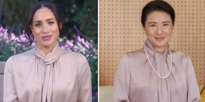 Stil-Ikone? - Japans Kaiserin kopiert Meghan Markles Flieder-Bluse
