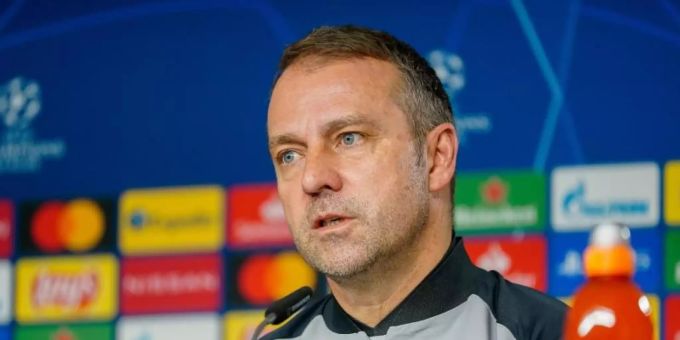 Trainer Hansi Flick setzt mit dem FC Bayern als feststehender Gruppensieger und Achtelfinalist nicht auf seine Bestbesetzung. Foto: Marco Donato/FC Bayern München AG/FCB/dpa Trainer Hansi Flick setzt mit dem FC Bayern als feststehender Gruppensieger und Achtelfinalist nicht auf seine Bestbesetzung. Foto: Marco Donato/FC Bayern München AG/FCB/dpa