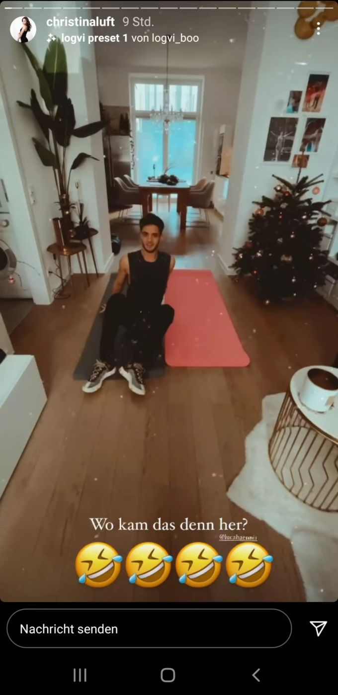 Luca Hänni beim weihnachtlichen Training. Luca Hänni
