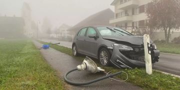 Selbstunfall im Morgengrauen