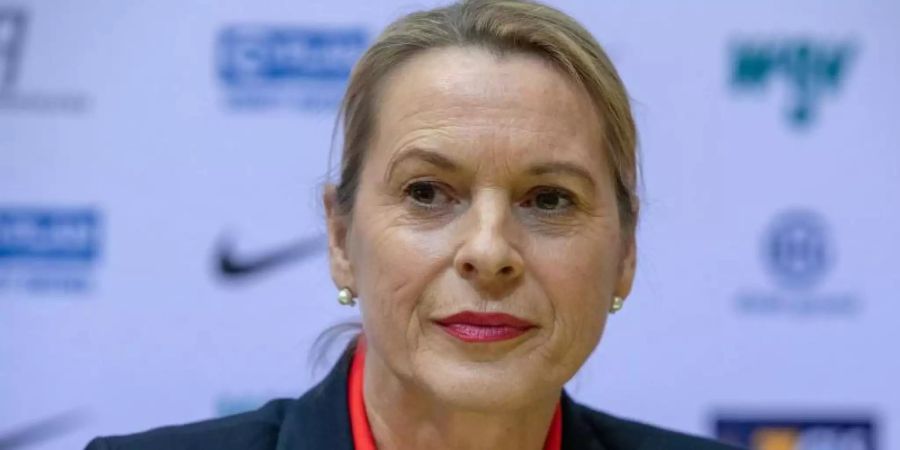 Chef-Bundestrainerin Annett Stein hofft auf eine Austragung der Leichtathletik-DM in Dortmund. Foto: Jens Büttner/dpa-Zentralbild/ZB