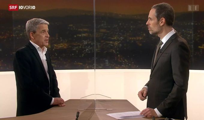 Lange wurden Arthur Honegger und seine Gäste durch eine Scheibe getrennt. Hier Christoph Gerber, der Leiter der Schweizer Impfkommission. Christoph Gerber Coronavirus