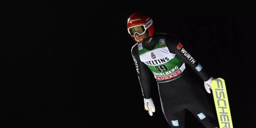Markus Eisenbichler wurde als bester Deutscher in Engelberg Vierter. Foto: Gian Ehrenzeller/KEYSTONE/dpa