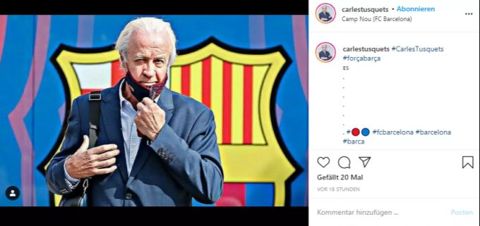 Carles Tusquets amtet derzeit als Interimspräsident des FC Barcelona. Lionel messi fc barcelona
