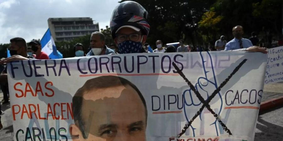 Demonstranten in Guatemala-Stadt