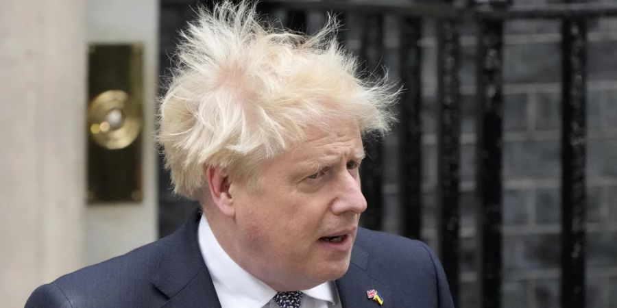 Boris Johnson vor seiner Rücktrittsrede am Donnerstag.