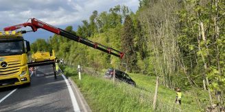 Courgevaux FR - Verkehrsunfall mit drei Verletzten