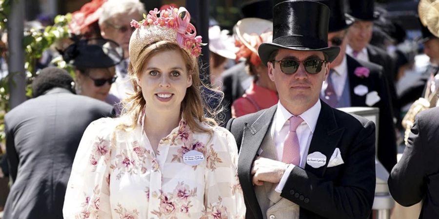 Prinzessin Beatrice mit Gatte Edoardo Mapelli Mozzi am ersten Tag des Royal Ascot.