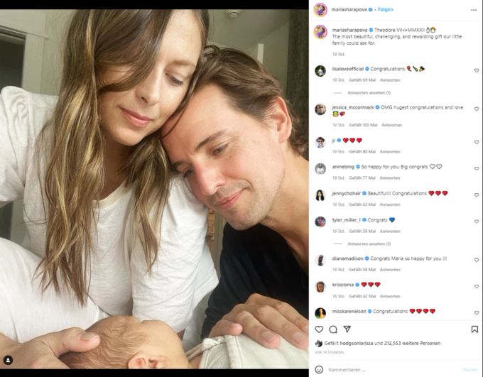 Maria Sharapova und ihre neue kleine Familie. familie