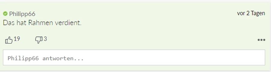 Philipp66 gönnt Rahmen seinen neuen Job.