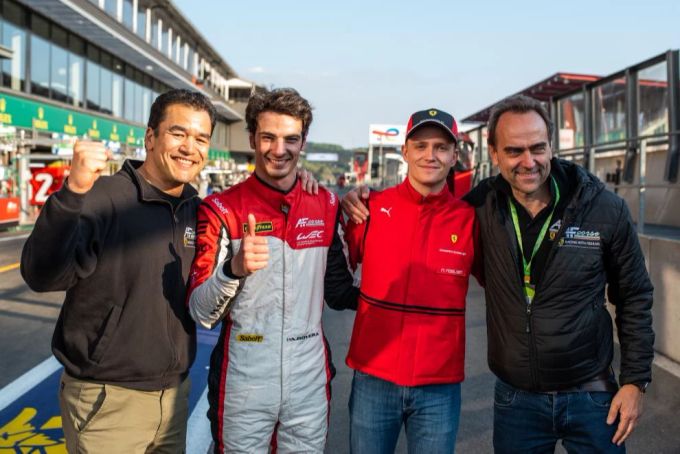 Der französische Unternehmer François Perrodo (ganz links) fährt in Le Mans für AF Corse. François Perrodo