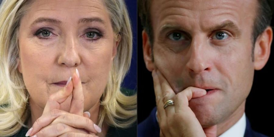 Marine Le Pen und et Emmanuel Macron