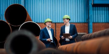 Männer Helm Betrieb Stahlröhren