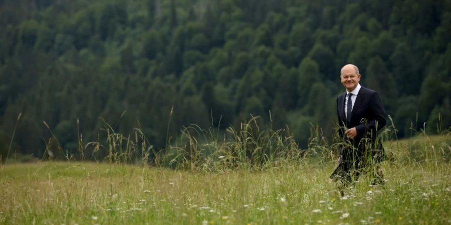 Olaf Scholz beim G7-Treffen im Juni in Bayern