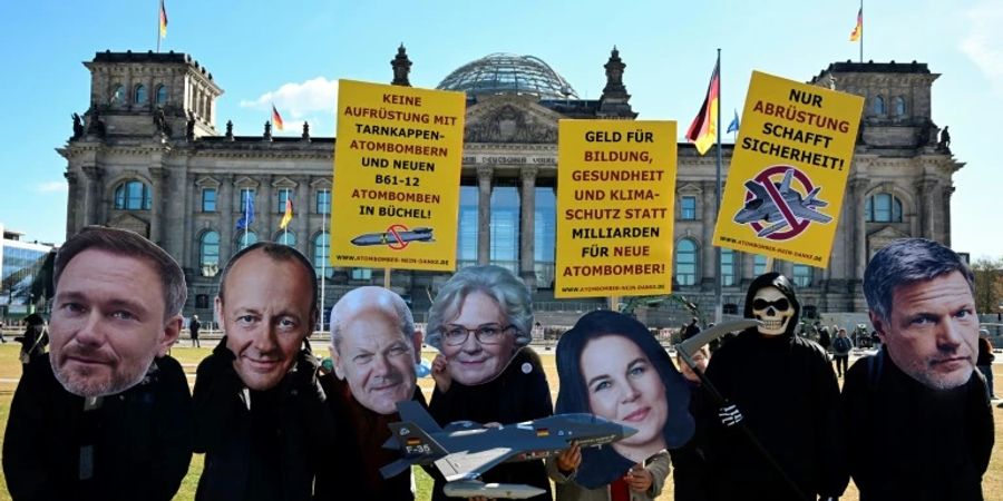 Protest vor dem Reichstag vor etwa einer Woche