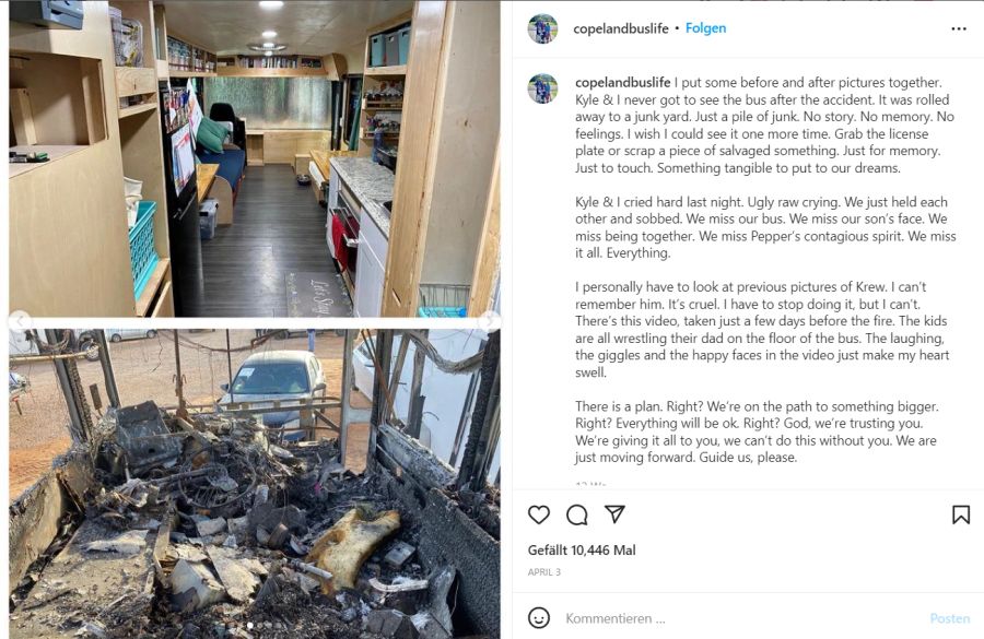 Der Bus wurde durch die Explosion vollständig zerstört.