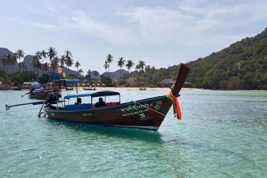 Longboat Meer Strand Thailand