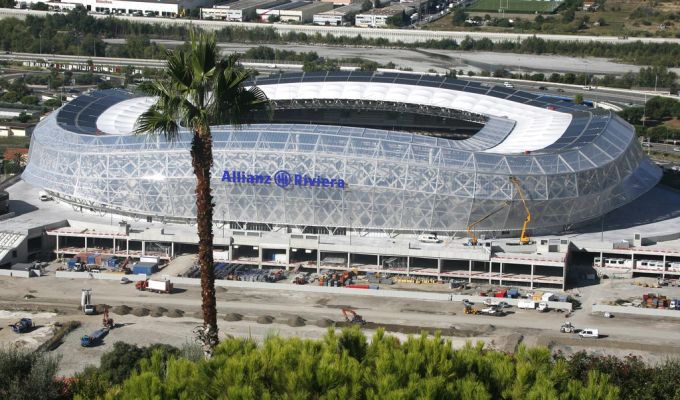 Ligue 1: Blick auf das Stadion des OGC Nizza. Ligue 1