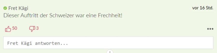 «Fret Kägi» spricht sogar von einer «Frechheit».