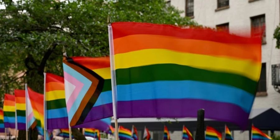 Regenbogen-Flaggen in New York
