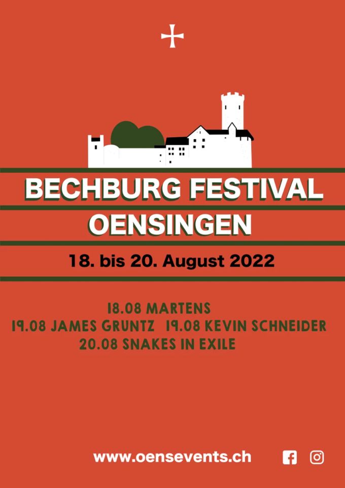 Der Flyer des Bechburg Festival Oensingen. Bechburg Festival Oensingen