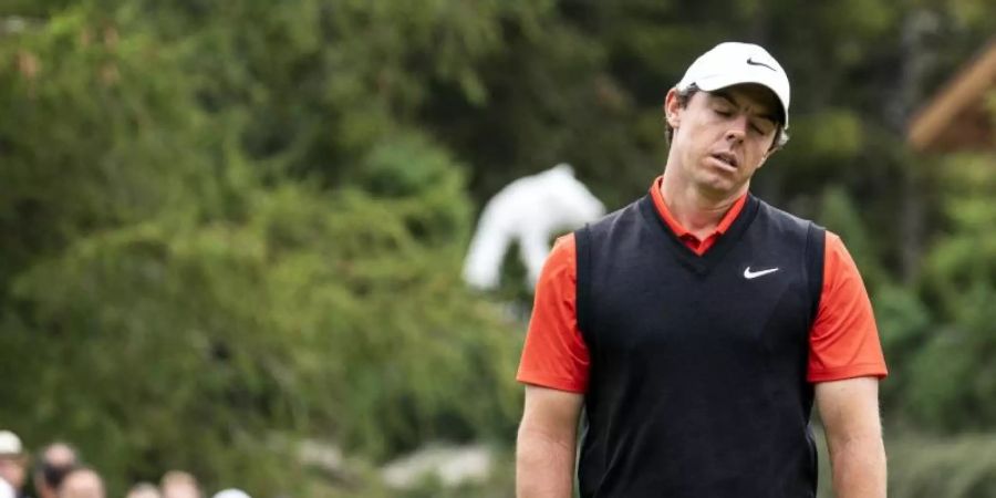 Rory McIlroy verlor das Stechen in Crans Montana nur knapp gegen Sebastian Söderberg. Foto: Alexandra Wey/KEYSTONE