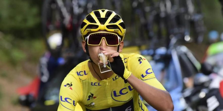 Wird nicht bei der WM in Yorkshire antreten: Tour-Sieger Egan Bernal. Foto: Pool Peter De Voecht/BELGA
