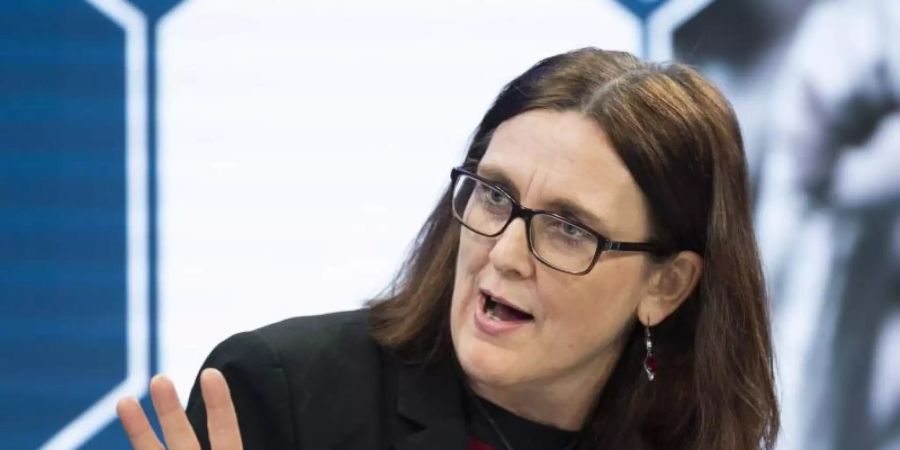 Cecilia Malmström ist EU-Kommissarin für Handel. Foto: Gian Ehrenzeller/KEYSTONE
