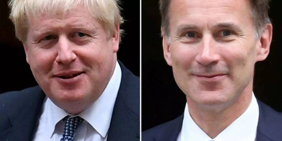 Boris Johnson (l.) und Jeremy Hunt.