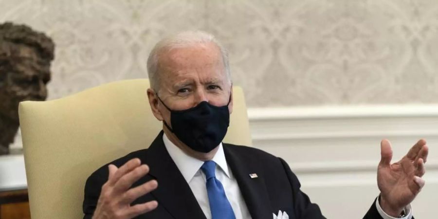 US-Präsident Joe Biden ist mit der Corona-Politik mehrerer Bundesstaaten nicht einverstanden. Foto: Alex Brandon/AP/dpa