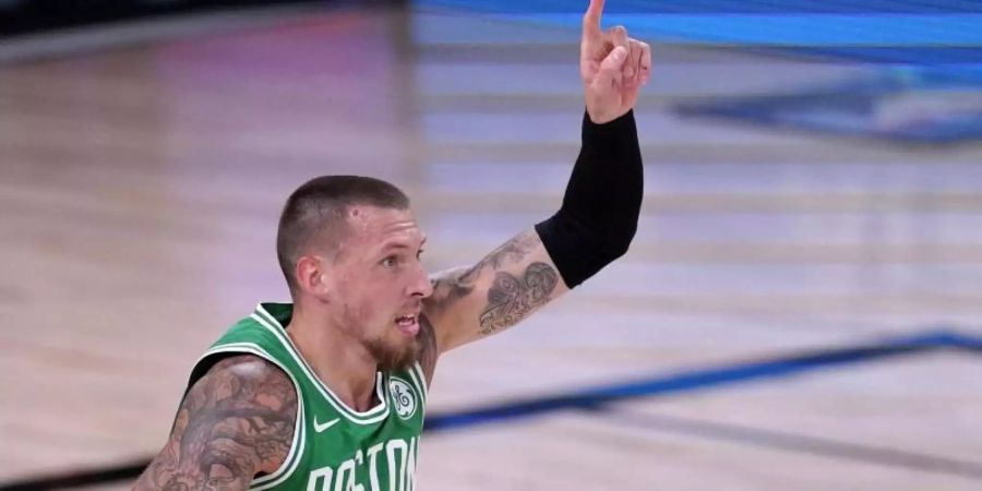 Schaut der NBA-All-Star-Pause mit gemischten Gefühlen entgegen: Celtic-Profi Daniel Theis. Foto: Mark J. Terrill/AP/dpa