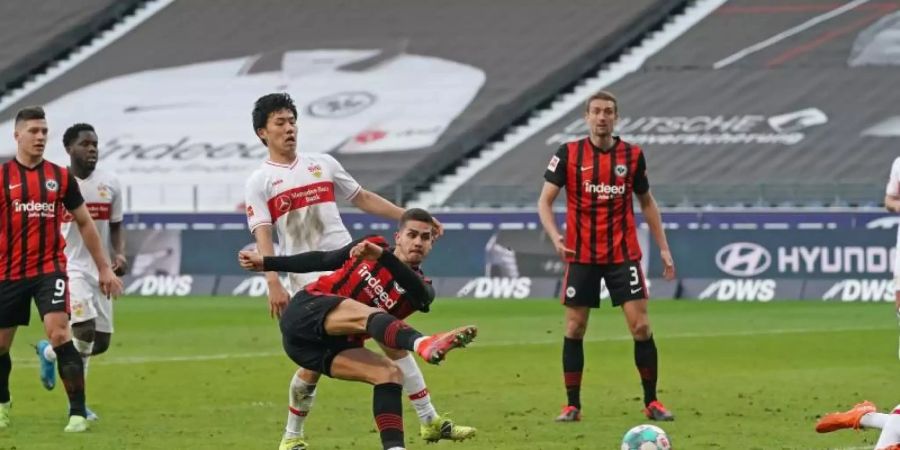 Eintracht Frankfurt spielte gegen den VfB Stuttgart nur 1:1. Foto: Thomas Frey/dpa