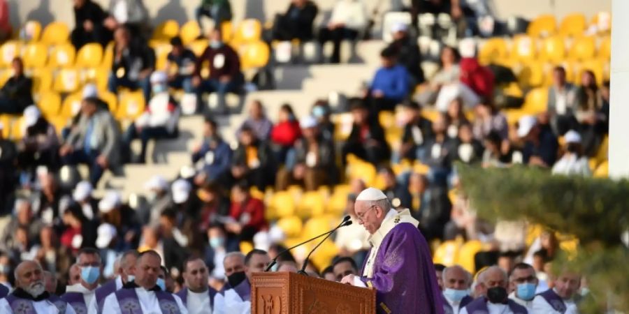 Papst-Messe im Franso-Hariri-Stadion in Erbil