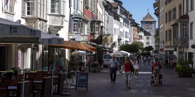 Die Altstadt von Schaffhausen, aufgenommen am Donnerstag, 20. August 2020. (Symbolbild) CORONAVIRUS, VIRUS, COVID-19, COVID 19, BESUCHER, BESUCHERZAHLEN,