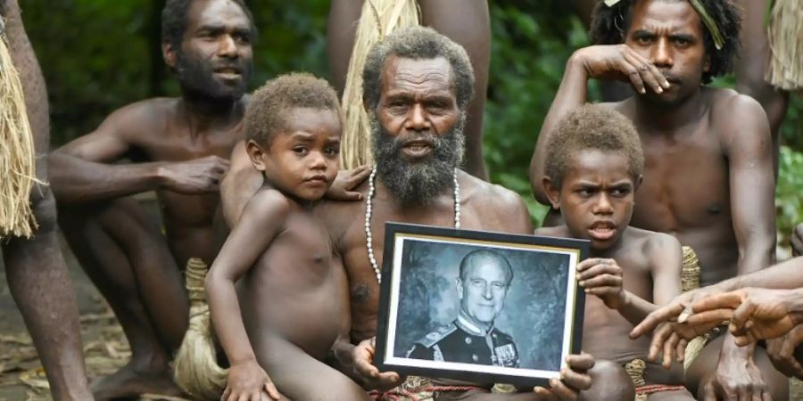 Anhänger des Prinzen Philip auf Vanuatu