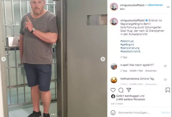 Christian Stucki präsentiert Eindrücke seine Gefängnis-Führung. Christian Stucki