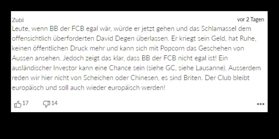 «Zubi» und seine Analyse stiess auf geteilte Meinung bei den Lesern.