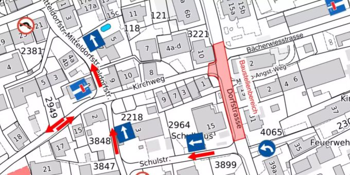 Verschiebung Bushaltestelle Gemeindehaus. Verschiebung