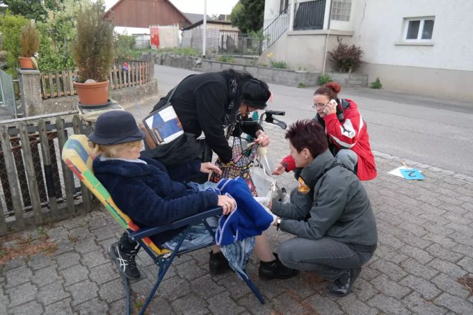 Übungssituation der Samariter Dintikon. Samariterverein Dintikon