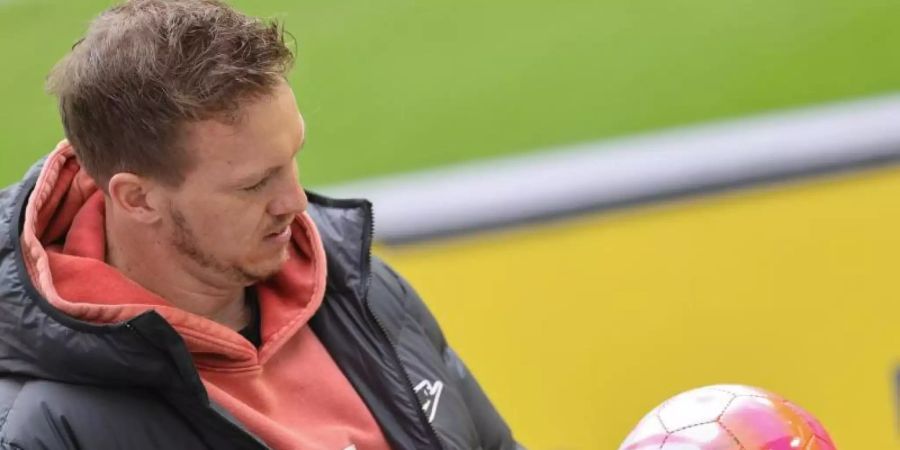 Leipzigs Trainer Julian Nagelsmann hat eine Gastrolle in der ARD-Serie «Rote Rosen» angeboten bekommen. Foto: Jan Woitas/dpa-Zentralbild/dpa
