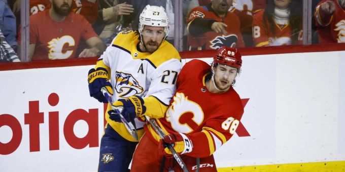 Die Nashville Predators gewinnen gegen die Calgary Flames, drohen aber trotzdem die Playoffs zu verpassen. NHL Nashville Predators