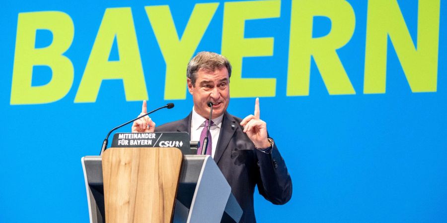 Wurde ohne Enthaltungen oder Gegenstimmen zum CSU-Spitzenkandidaten für die bayerische Landtagswahl gewählt: Parteichef Markus Söder.