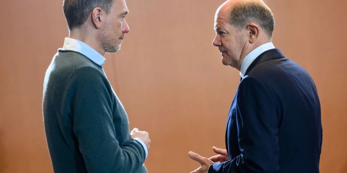 Christian Lindner und Olaf Scholz. (Archivbild) fdp papier